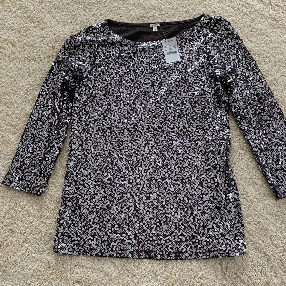 J crew sequin top